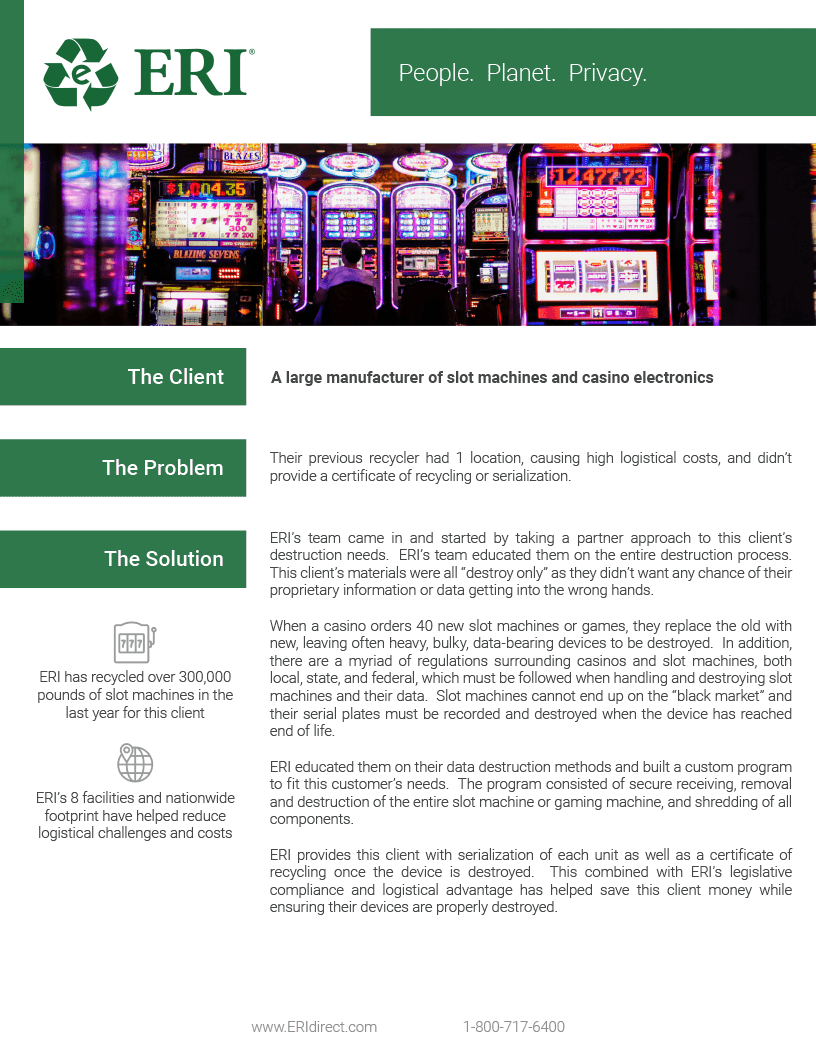 Screenshot of our Casino Case Study